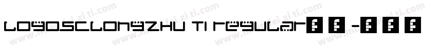logoSCLongZhu Ti Regular字体字体转换